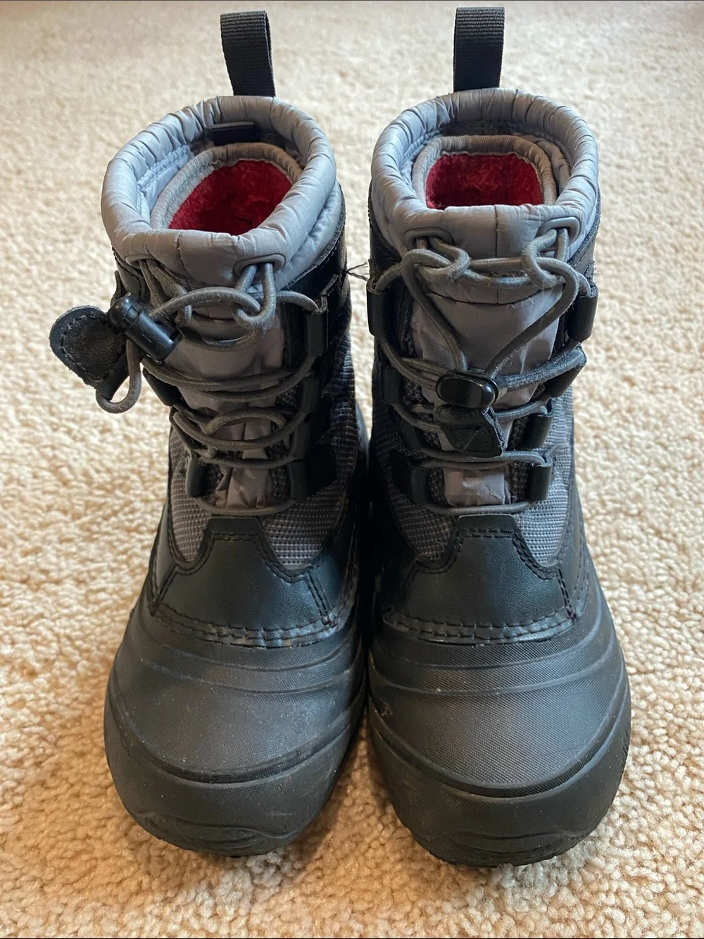 The North Face Kids Black and Gray Waterproof Snow Boots